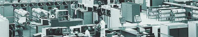 La grande salle informatique du CERN en 1978