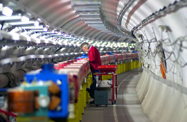 The CNGS tunnel at CERN