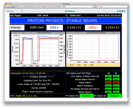Screenshot of LHC Page 1