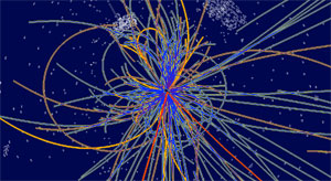 Simulation of a detection of the Higgs boson in the CMS experiment