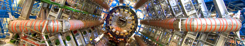 Central view of the ATLAS detector with its eight toroids around the calorimeter, before moving it in the middle of the detector